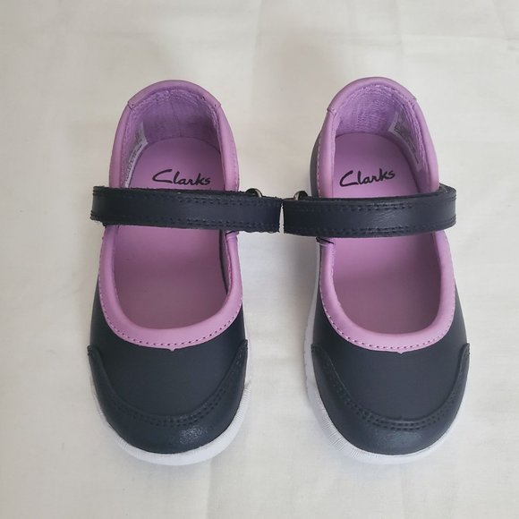 Clarks Kids Girls Emery Halo K T-Closed Ballet Flats Blue Navy/Navy Sz 5.5M NWOB - Picture 8 of 14